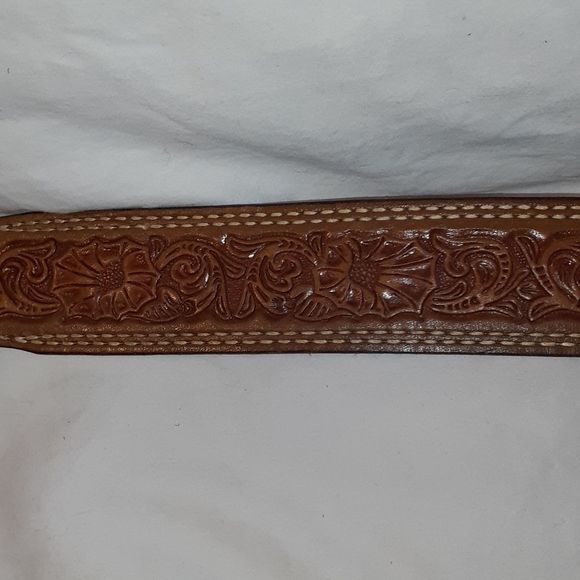 Texan Leather Tooled Personalized Belt ROBERT 38 - Picture 2 of 6